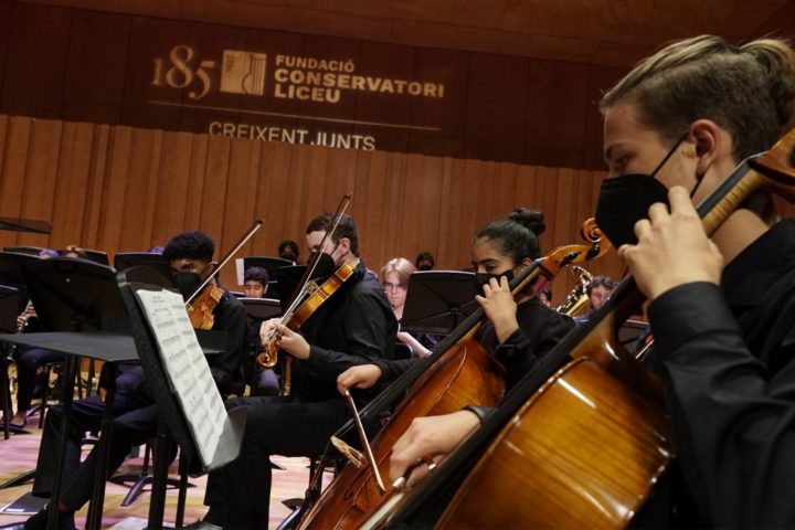 Teen orchestra members