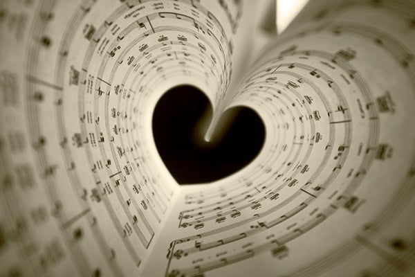 music series in the form of heart